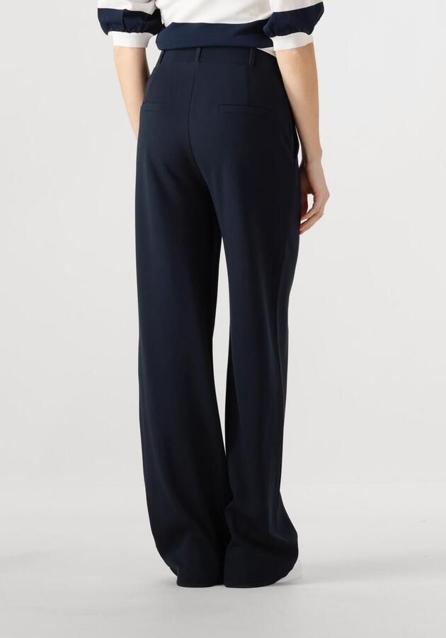 JANSEN AMSTERDAM Dames Broeken Hv404 Wide Pants Blauw