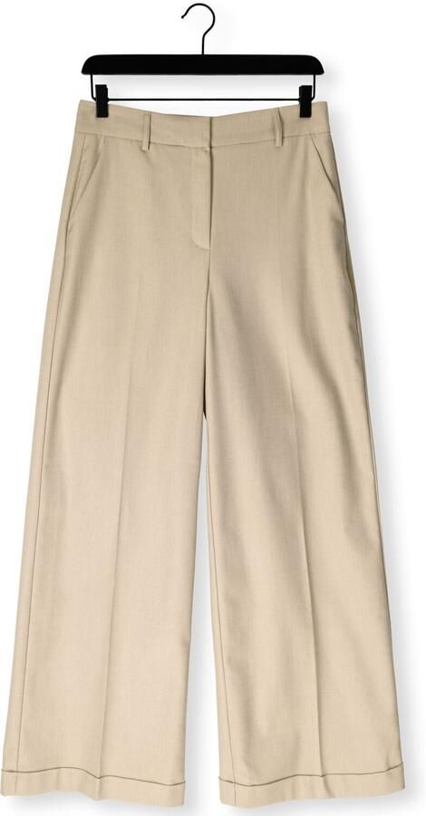 JANSEN AMSTERDAM Dames Broeken Nienke Broek 407 Long Wide Leg Beige - Foto 4