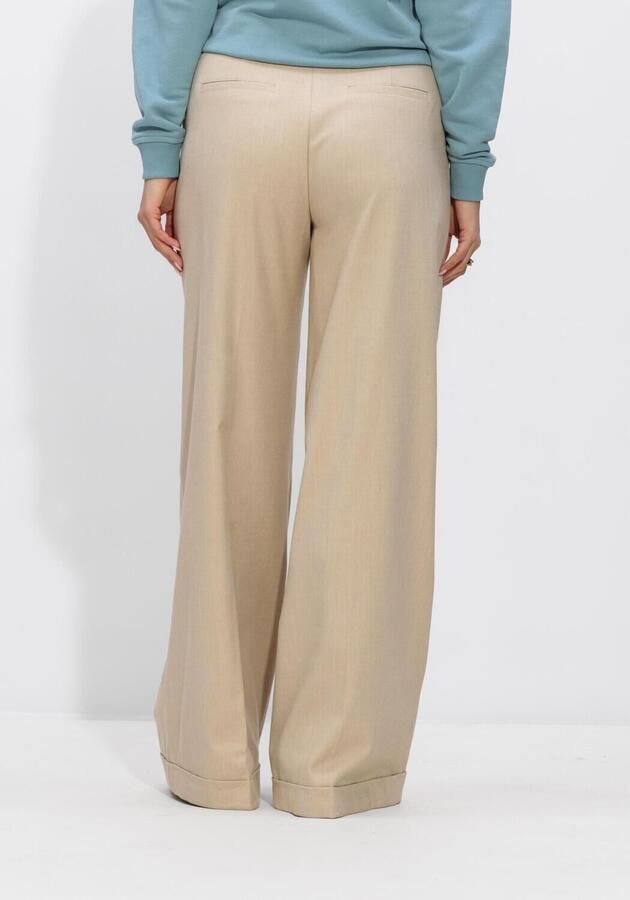 JANSEN AMSTERDAM Dames Broeken Nienke Broek 407 Long Wide Leg Beige - Foto 2