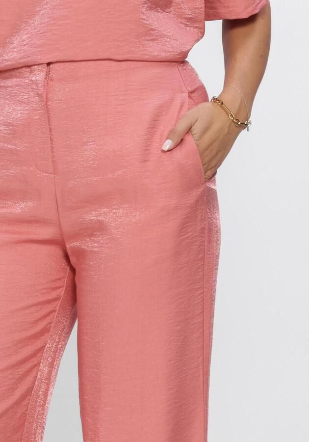 JANSEN AMSTERDAM Dames Broeken Orelie Broek Ws 420 Long Wide Without Wasitband Elastic At Back Roze - Foto 3