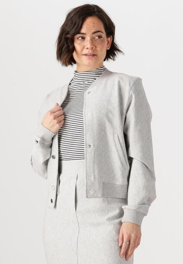 JANSEN AMSTERDAM Dames Jassen Goldie Jasje Hvm 274 Bomber Long Sleeve Lichtgrijs - Foto 4