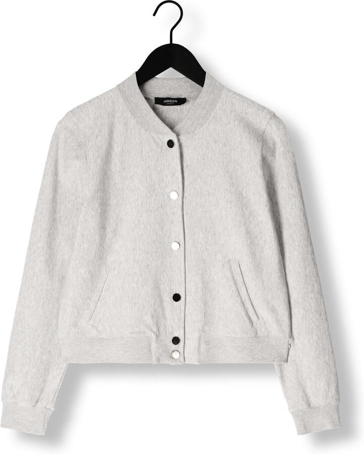 JANSEN AMSTERDAM Dames Jassen Goldie Jasje Hvm 274 Bomber Long Sleeve Lichtgrijs