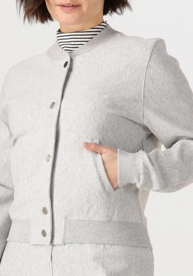 JANSEN AMSTERDAM Dames Jassen Goldie Jasje Hvm 274 Bomber Long Sleeve Lichtgrijs - Foto 3