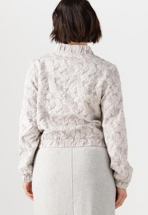 JANSEN AMSTERDAM Dames Jassen Josien Jasje J 275 Jacquard Bomber Long Sleeve Grijs - Foto 3