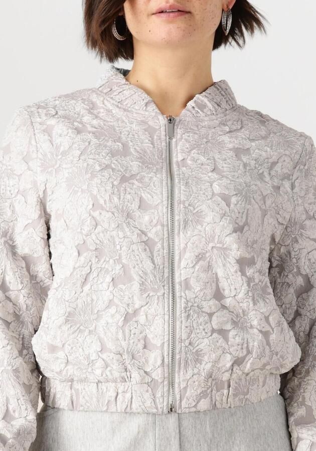 JANSEN AMSTERDAM Dames Jassen Josien Jasje J 275 Jacquard Bomber Long Sleeve Grijs - Foto 2
