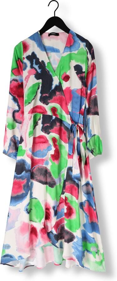 JANSEN AMSTERDAM Dames Jurken Nienke Jurk Wm 564 Wrap Long Puffed Sleeve Multi - Foto 3