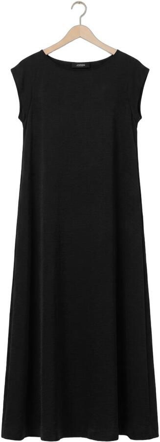 JANSEN AMSTERDAM Dames Jurken Otis Jurk Cb 598 Colorblock Cap Sleeve Wide Neckline Long Zwart - Foto 4