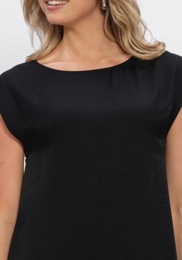 JANSEN AMSTERDAM Dames Jurken Otis Jurk Cb 598 Colorblock Cap Sleeve Wide Neckline Long Zwart - Foto 3