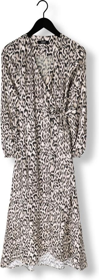 JANSEN AMSTERDAM Dames Jurken Rebecca Jurk Wa 564 Wrap Long Sleeve Bruin - Foto 3