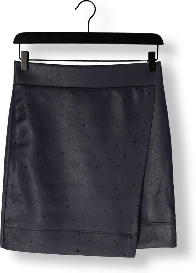 JANSEN AMSTERDAM Dames Rokken Cara Rok Cs 769 Short Overlap Rhinestones Donkerblauw