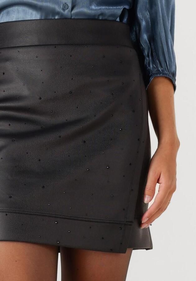 JANSEN AMSTERDAM Dames Rokken Cara Rok Cs 769 Short Overlap Rhinestones Zwart - Foto 3