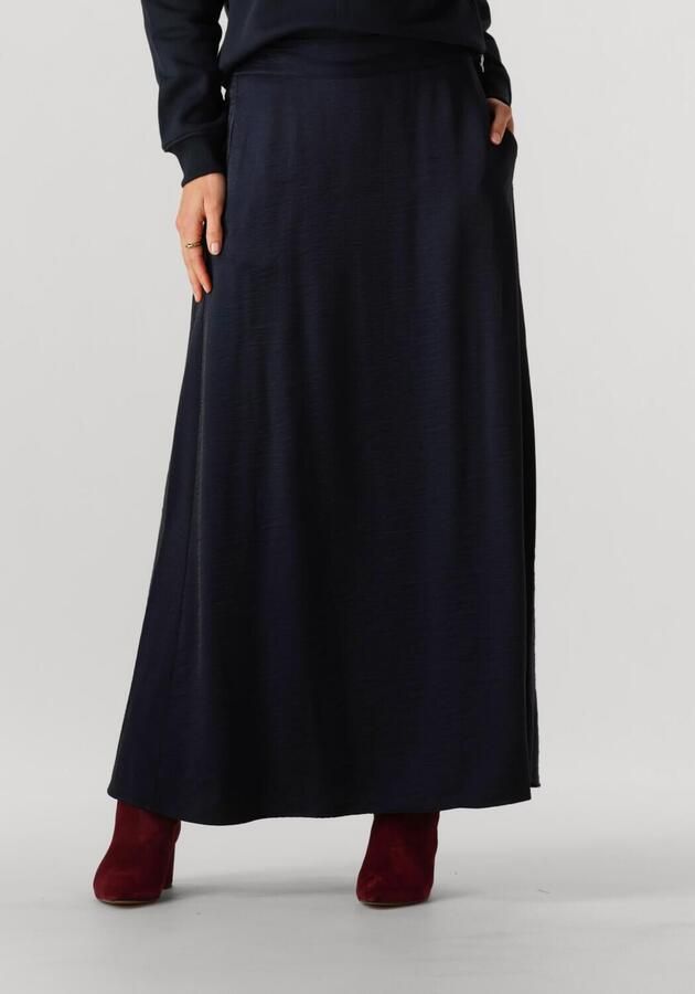 JANSEN AMSTERDAM Dames Rokken Dahlia Rok Ws 694 Long Donkerblauw - Foto 4
