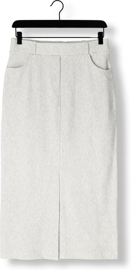 JANSEN AMSTERDAM Dames Rokken Georgie Rok Hvm 683 Overknee Slit At Cf Lichtgrijs - Foto 3