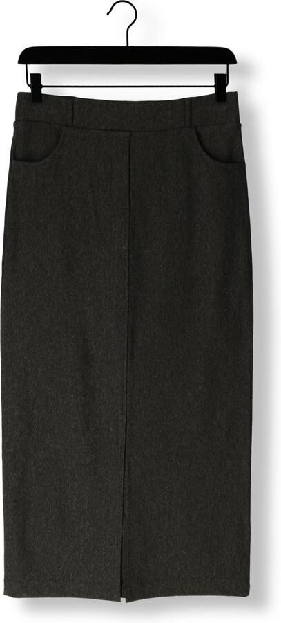 JANSEN AMSTERDAM Dames Rokken Georgie Rok Hvm 683 Slit At Front Donkergrijs - Foto 3