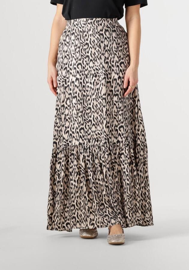 JANSEN AMSTERDAM Dames Rokken Rina Rok Wa 689 Long Ruffle At Bottom Beige - Foto 4