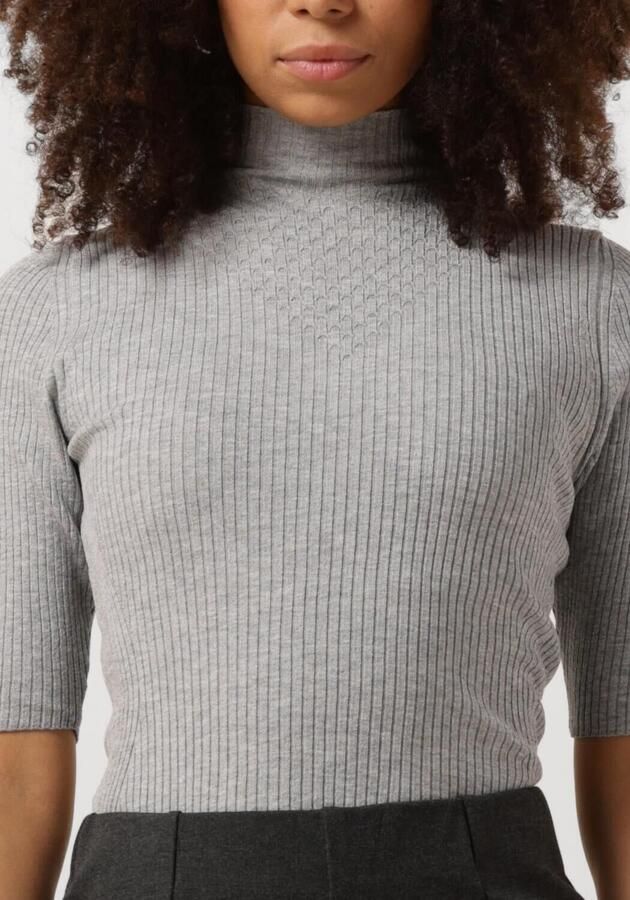 JANSEN AMSTERDAM Dames Tops & T-shirts Fn154 Top Bodil Antraciet - Foto 2