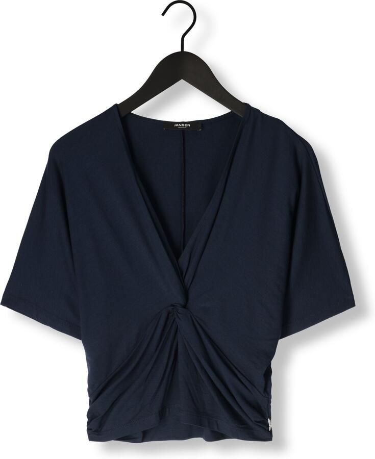 JANSEN AMSTERDAM Dames Tops & T-shirts Forine Shirt V 134 Donkerblauw