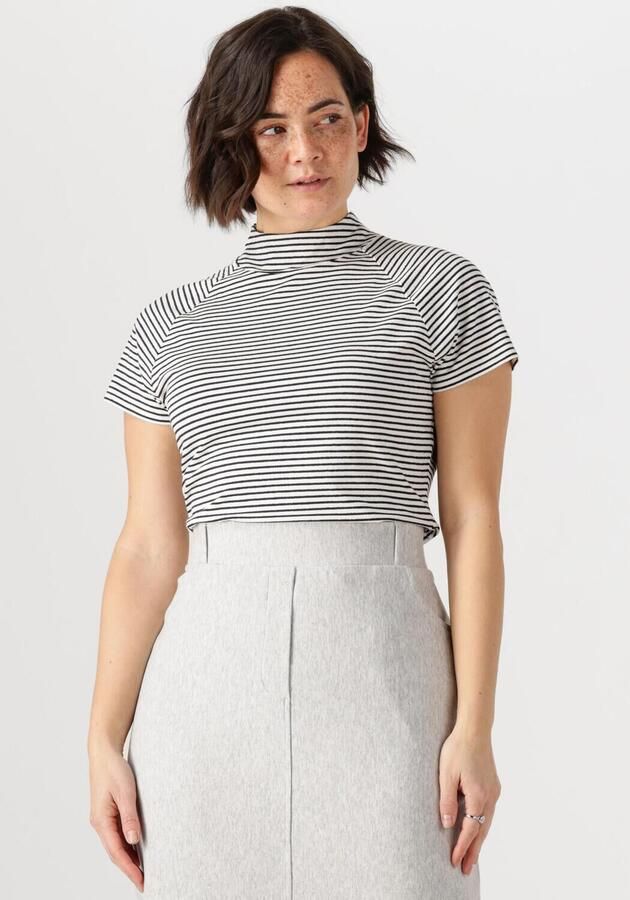 JANSEN AMSTERDAM Dames Tops & T-shirts Gaia Shirt Vs 382 Cap Sleeve Turtle Neck Blauw - Foto 4