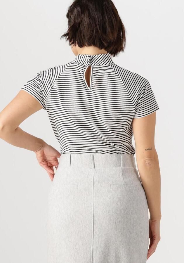 JANSEN AMSTERDAM Dames Tops & T-shirts Gaia Shirt Vs 382 Cap Sleeve Turtle Neck Blauw - Foto 2