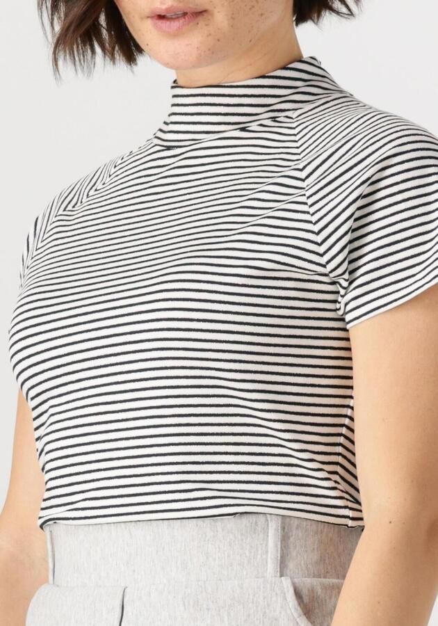 JANSEN AMSTERDAM Dames Tops & T-shirts Gaia Shirt Vs 382 Cap Sleeve Turtle Neck Blauw - Foto 3