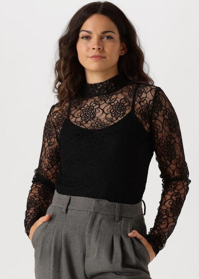 JANSEN AMSTERDAM Dames Tops & T-shirts Top Amarens L113 Zwart - Foto 4