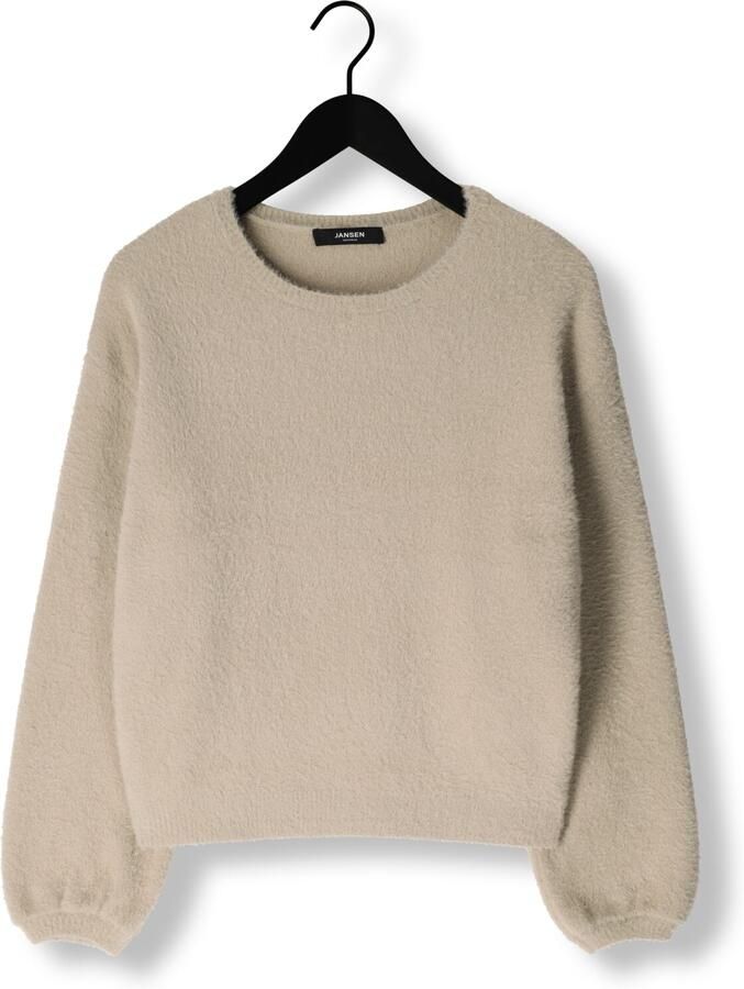 JANSEN AMSTERDAM Dames Truien & Vesten Caily Trui P 150 Round Neckline Beige