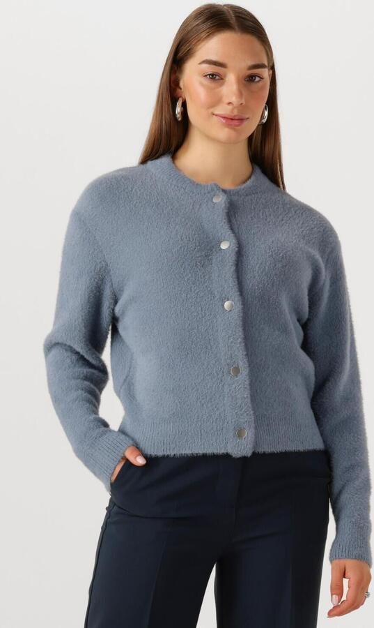 JANSEN AMSTERDAM Dames Truien & Vesten Cloe Vest P 205 Pressbuttons Lichtblauw - Foto 4