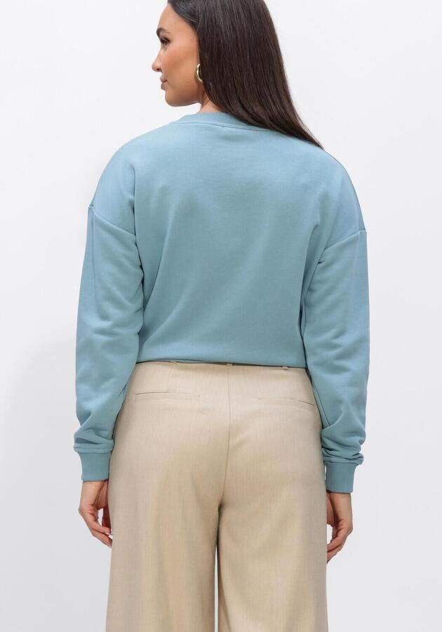 JANSEN AMSTERDAM Dames Truien & Vesten Maika Trui Sw 165 Sweat Long Sleeve Satin Flowers Embroidery Lichtblauw - Foto 2