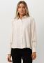 JANSEN AMSTERDAM Dames Blouses W754 Blouse Lace Details And Long Puffsleeves Wit - Thumbnail 1