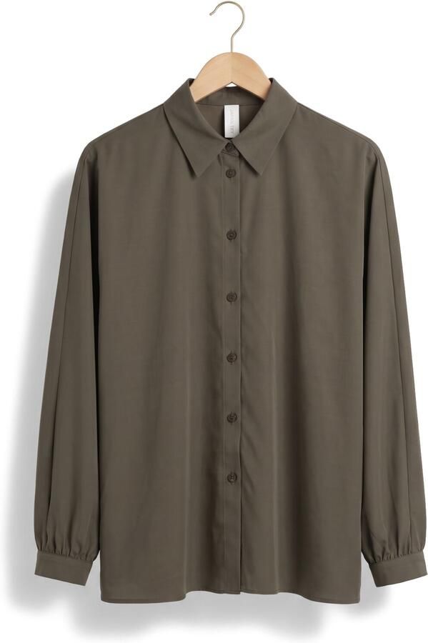 JAPAN TKY Dames Blouses Iwai Donkergroen - Foto 4