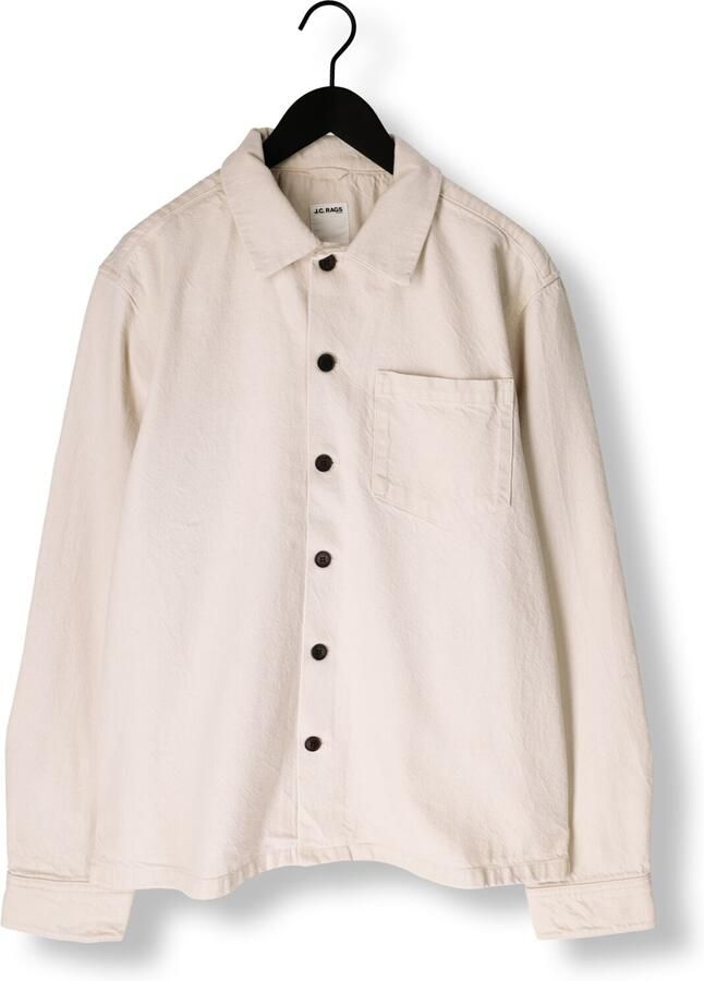 JC RAGS Heren Overshirts Overshirt Roux Gebroken Wit - Foto 1