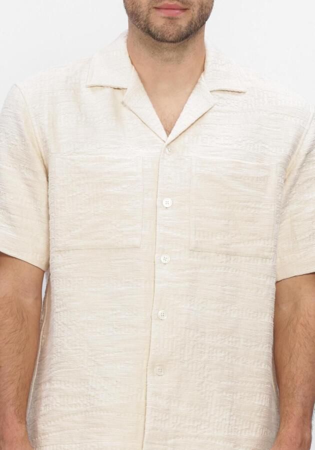 JC RAGS J.C. Rags Heren Overhemden Casual Shirt Aaron Structure Ecru - Foto 4
