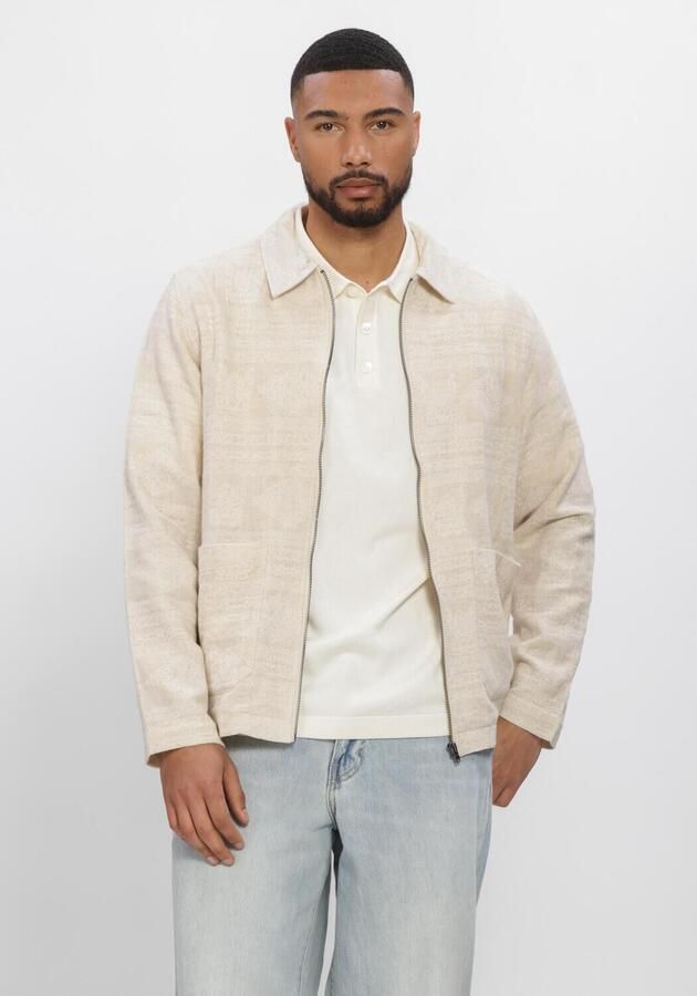 JC RAGS J.C. Rags Heren Overshirts Overshirt Benji Jacquard Beige