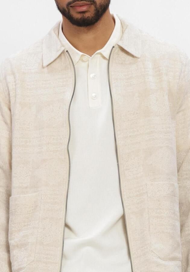 JC RAGS J.C. Rags Heren Overshirts Overshirt Benji Jacquard Beige - Foto 4