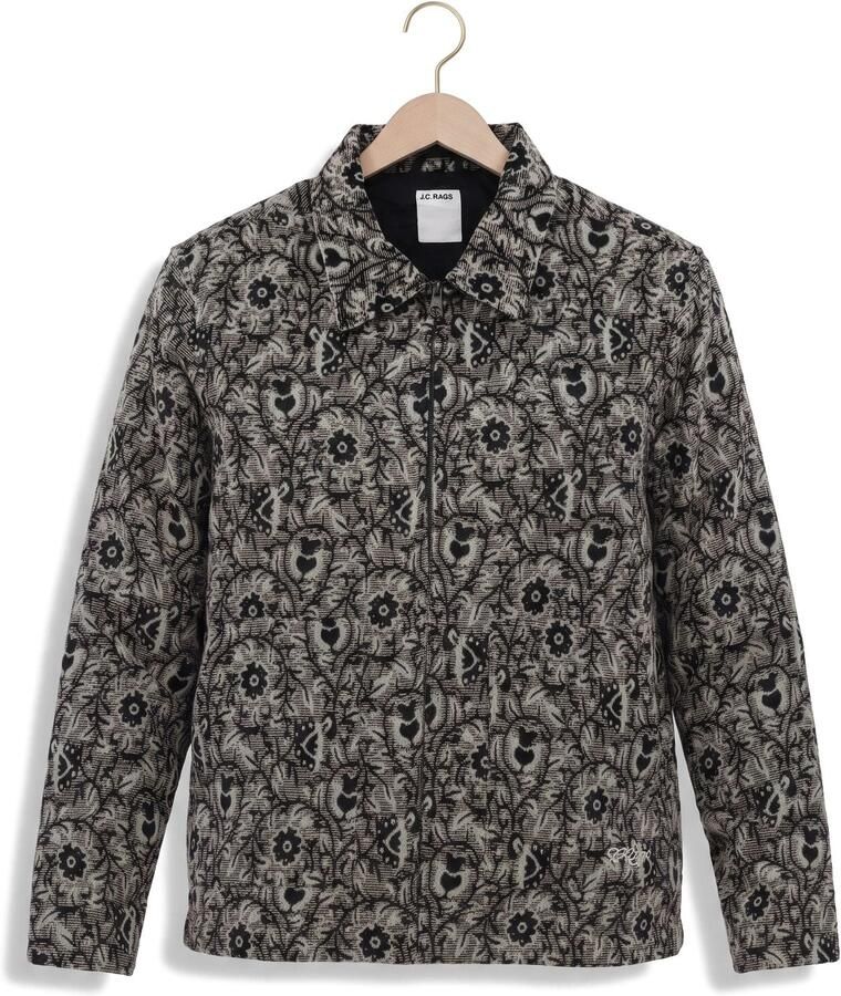 JC RAGS J.C. Rags Heren Overshirts Overshirt Benji Jacquard Donkergrijs - Foto 2