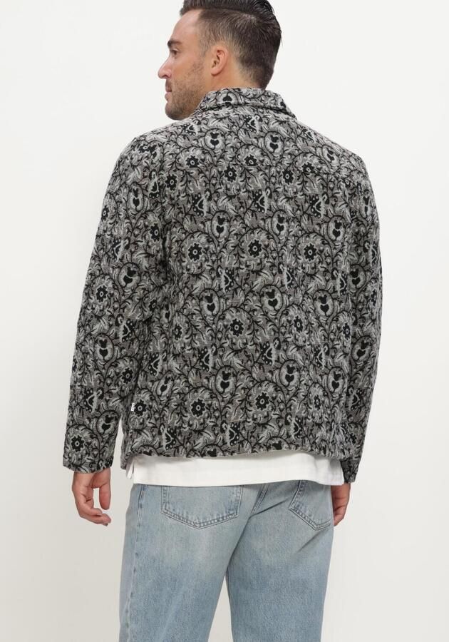 JC RAGS J.C. Rags Heren Overshirts Overshirt Benji Jacquard Donkergrijs - Foto 3