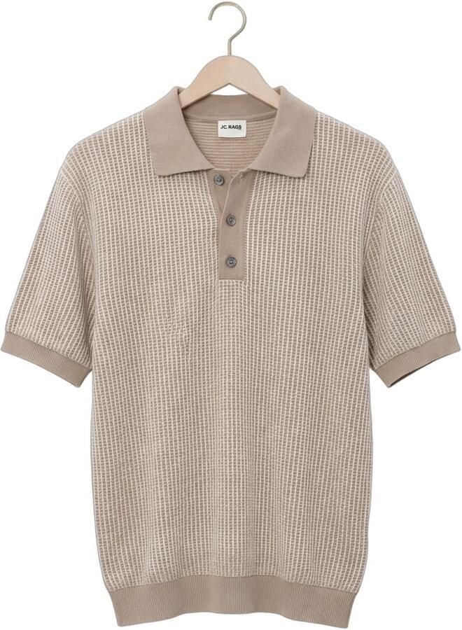 JC RAGS J.C. Rags Heren Polo's & T-shirts Polo Ss Dale Beige - Foto 2