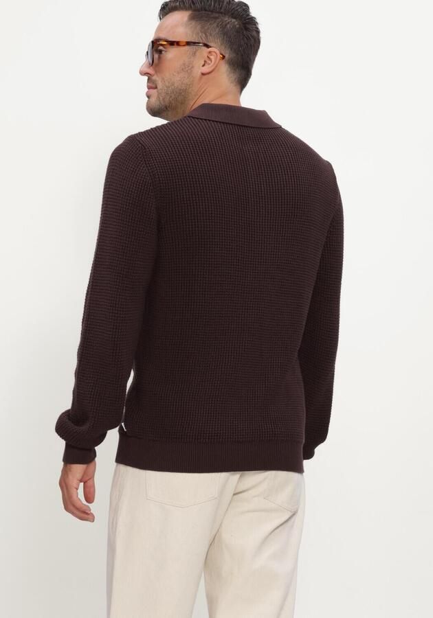 JC RAGS J.C. Rags Heren Truien & Vesten Polo Long Sleeve Efe Bruin - Foto 2
