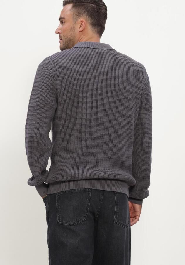 JC RAGS J.C. Rags Heren Truien & Vesten Polo Long Sleeve Efe Donkergrijs - Foto 2