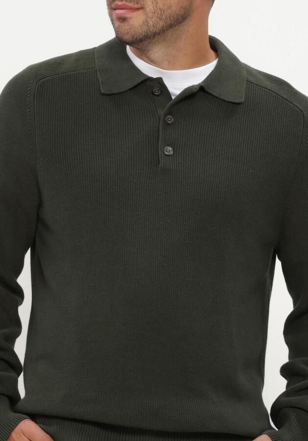 JC RAGS J.C. Rags Heren Truien & Vesten Polo Long Sleeve Ewald Donkergroen - Foto 3