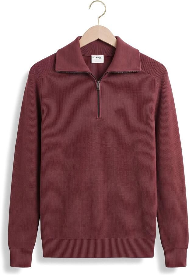 JC RAGS J.C. Rags Heren Truien & Vesten Pullover Half Zip Edgar Bordeaux - Foto 4