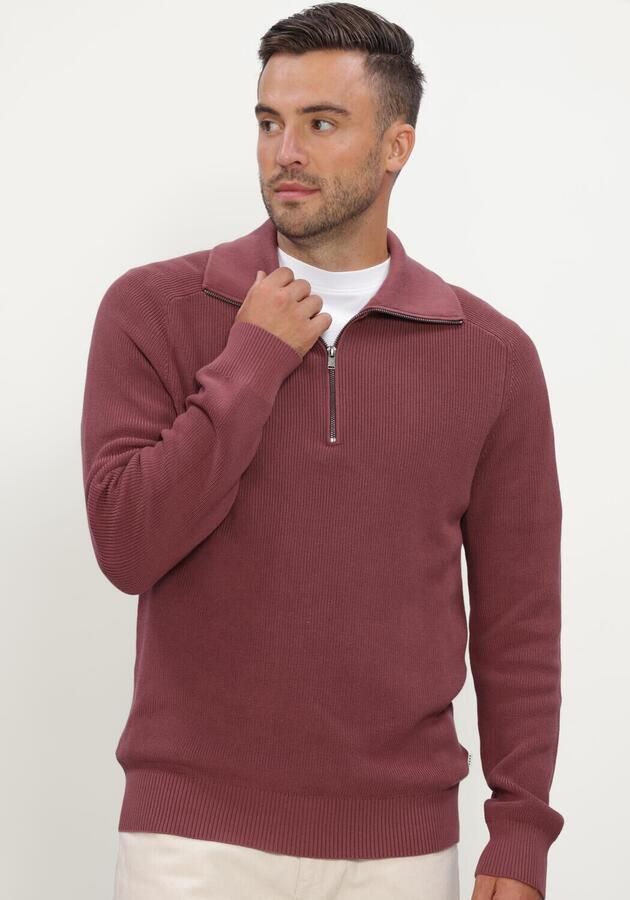 JC RAGS J.C. Rags Heren Truien & Vesten Pullover Half Zip Edgar Bordeaux - Foto 3