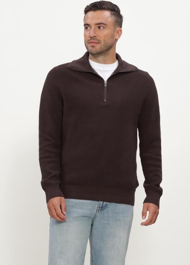 JC RAGS J.C. Rags Heren Truien & Vesten Pullover Half Zip Edgar Bruin