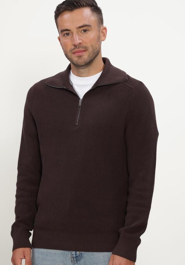 JC RAGS J.C. Rags Heren Truien & Vesten Pullover Half Zip Edgar Bruin - Foto 4