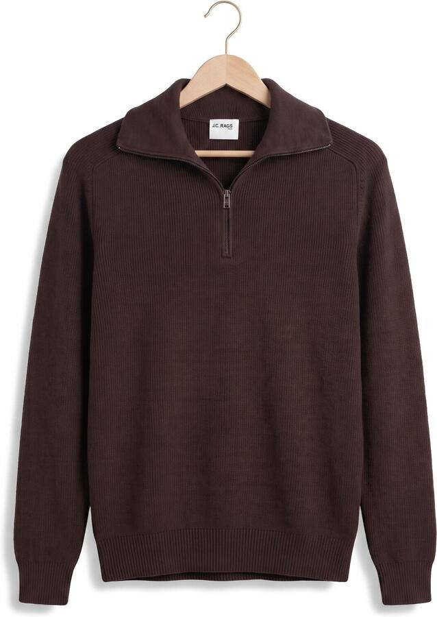 JC RAGS J.C. Rags Heren Truien & Vesten Pullover Half Zip Edgar Bruin - Foto 2