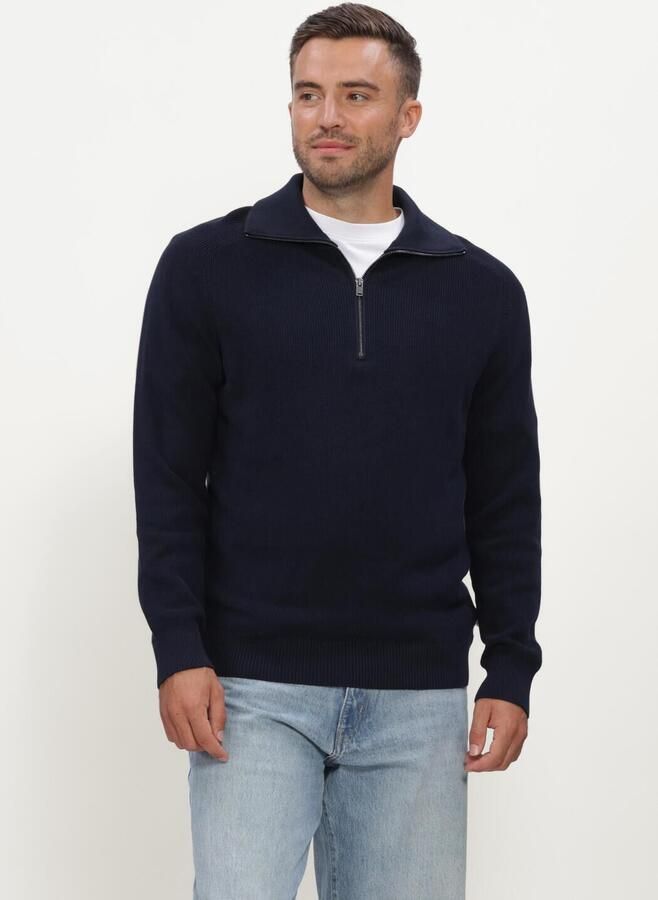 JC RAGS J.C. Rags Heren Truien & Vesten Pullover Half Zip Edgar Donkerblauw