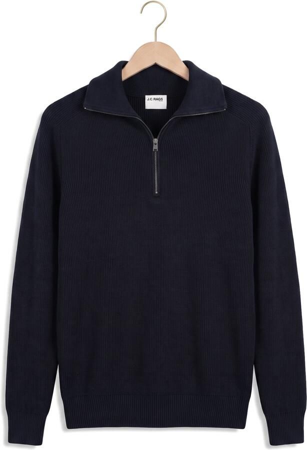 JC RAGS J.C. Rags Heren Truien & Vesten Pullover Half Zip Edgar Donkerblauw - Foto 4