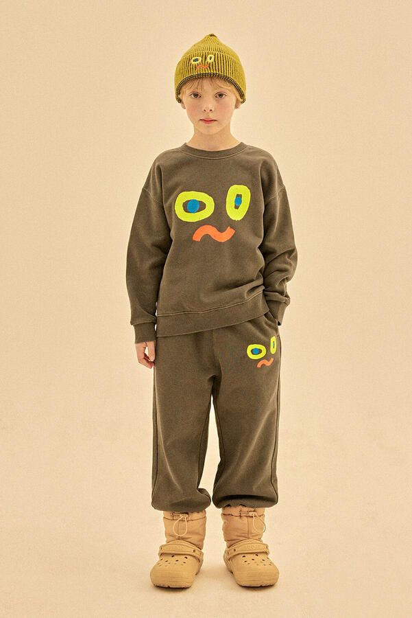 Jelly Mallow Jongens Truien & Vesten Catchy Face Pigment Sweatshirt Antraciet - Foto 2