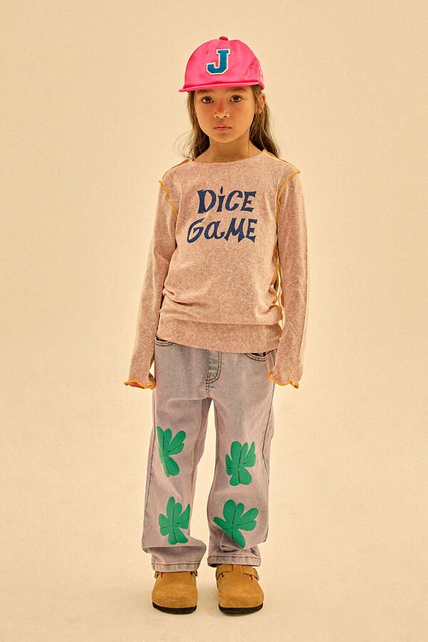 Jelly Mallow Meisjes Jeans Lucky Clover Denim Pants Lichtblauw