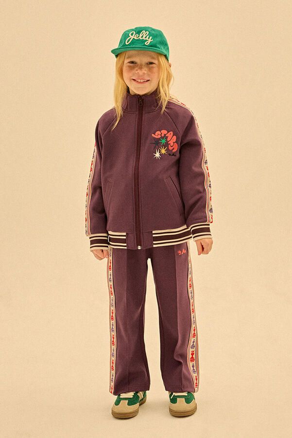 Jelly Mallow Jongens Broeken Chess Track Pants Bordeaux - Foto 2